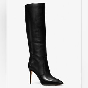 Micheal Kors Rue Leather Knee Boot/Black